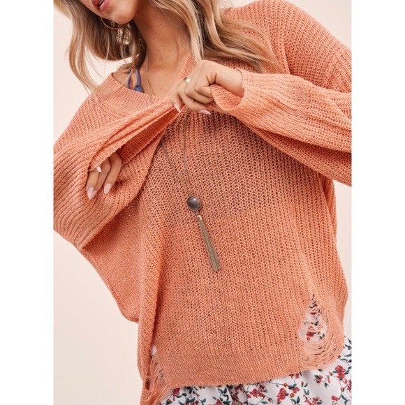 Women’s Fall Tops Soft Slouchy Loose Knit V-Neck Pullover Top Vacation - Picture 7 of 8